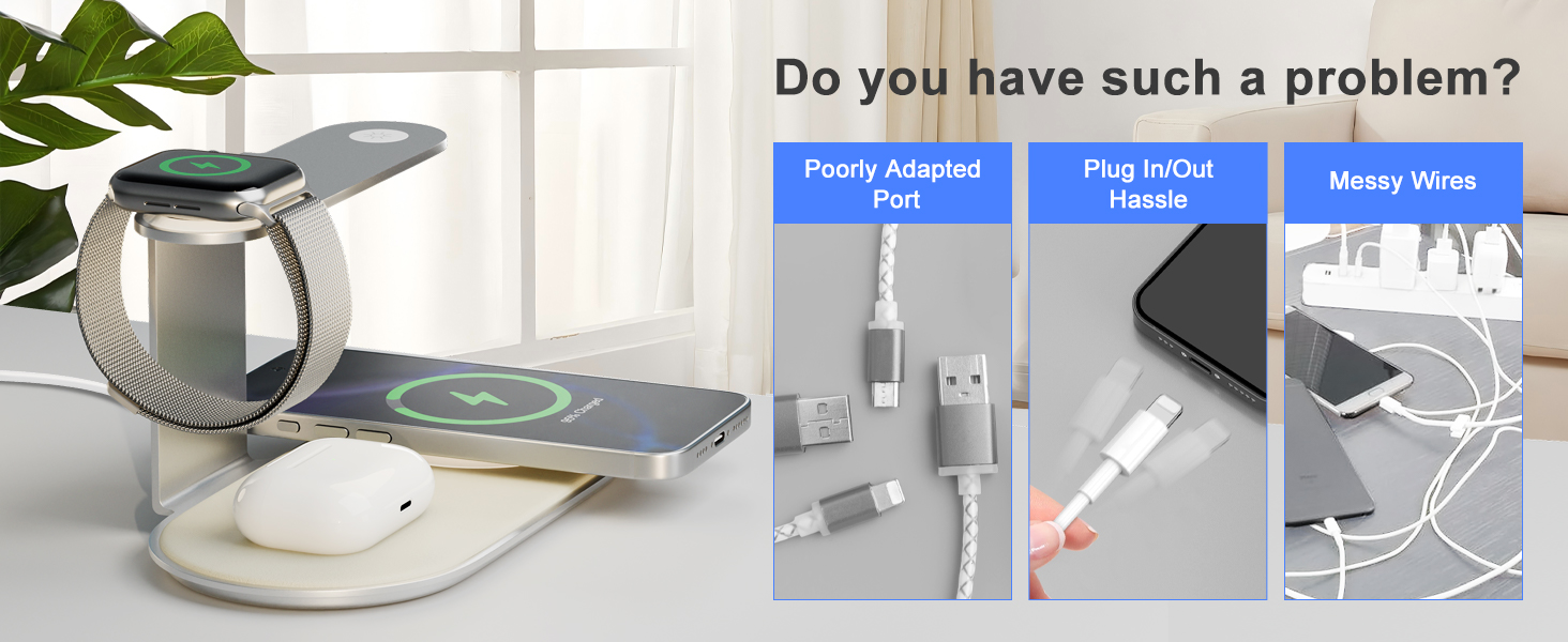 three in one wireless charger
