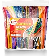 Performore 350 Pieces Thick Pipe Cleaners 35 Colors Pipe Cleaner Chenille Stems - 10 per Color fo...