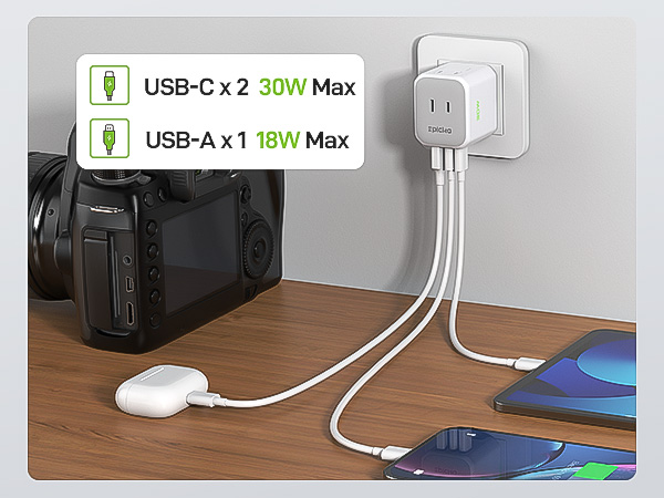 european travel plug adapter charger travel essentials for men women girl portable type c charger