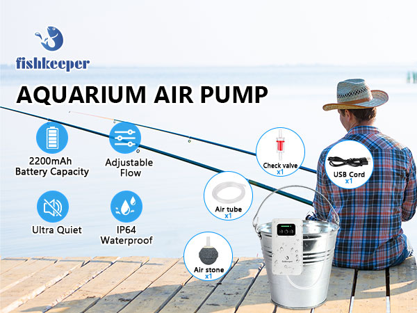 battery powered aquarium air pump