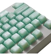 ULTRAEQUIP Jade Keycaps, 160 Keys Double Shot, PBT RSA Profile, Translucent Shine Through Custom ...