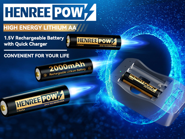 1.5V AA Lithium Batteries 3000 mWh