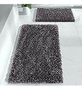 Yimobra Bathroom Rugs Sets 2 Piece, Luxury Shaggy Extra Thick Bathroom Rugs, Plush Non-Slip Mats ...