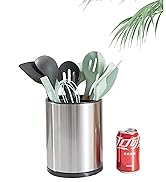 Kitchen Utensil Holder Extra Large 360° Rotating For Counter Organizer Stainless Steel Cooking
