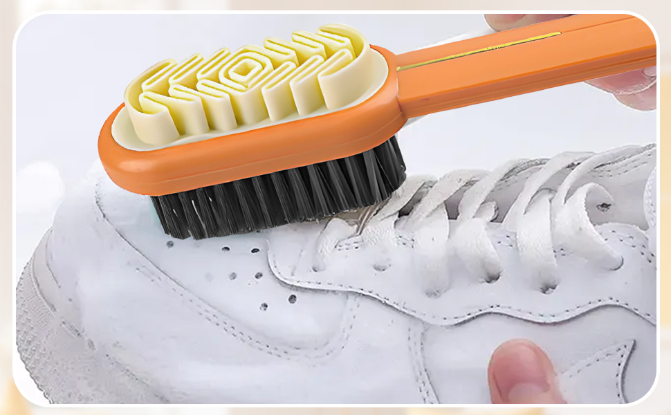 2-in-1 Orange Shoe Brush