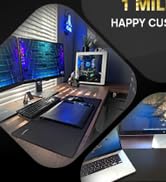 KTRIO Large Gaming Mouse Pad with Superior Micro-Weave Cloth, Extended Desk Mousepad with Stitche...