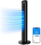 Govee Life 36'' Smart Tower Fan for Bedroom, Oscillating Fan with Temperature Auto-Reflect, Room ...