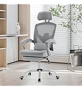 Sweetcrispy Office Computer Desk Chair with Footrest,Ergonomic High-Back Mesh Rolling Work Swivel...