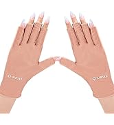 AIRSEE Anti UV Gloves for Nail Lamp, Professional UPF50+ UV Protection Gloves for Manicures Nail ...