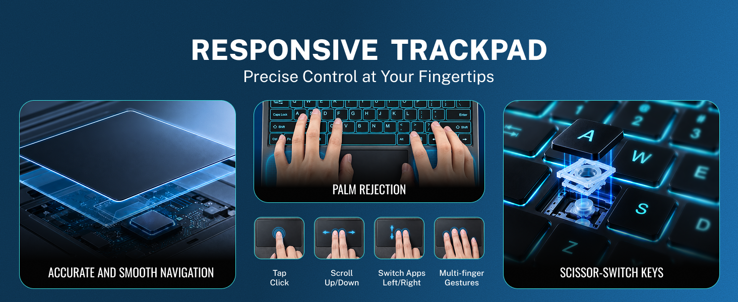 Responsive trackpad, precise control