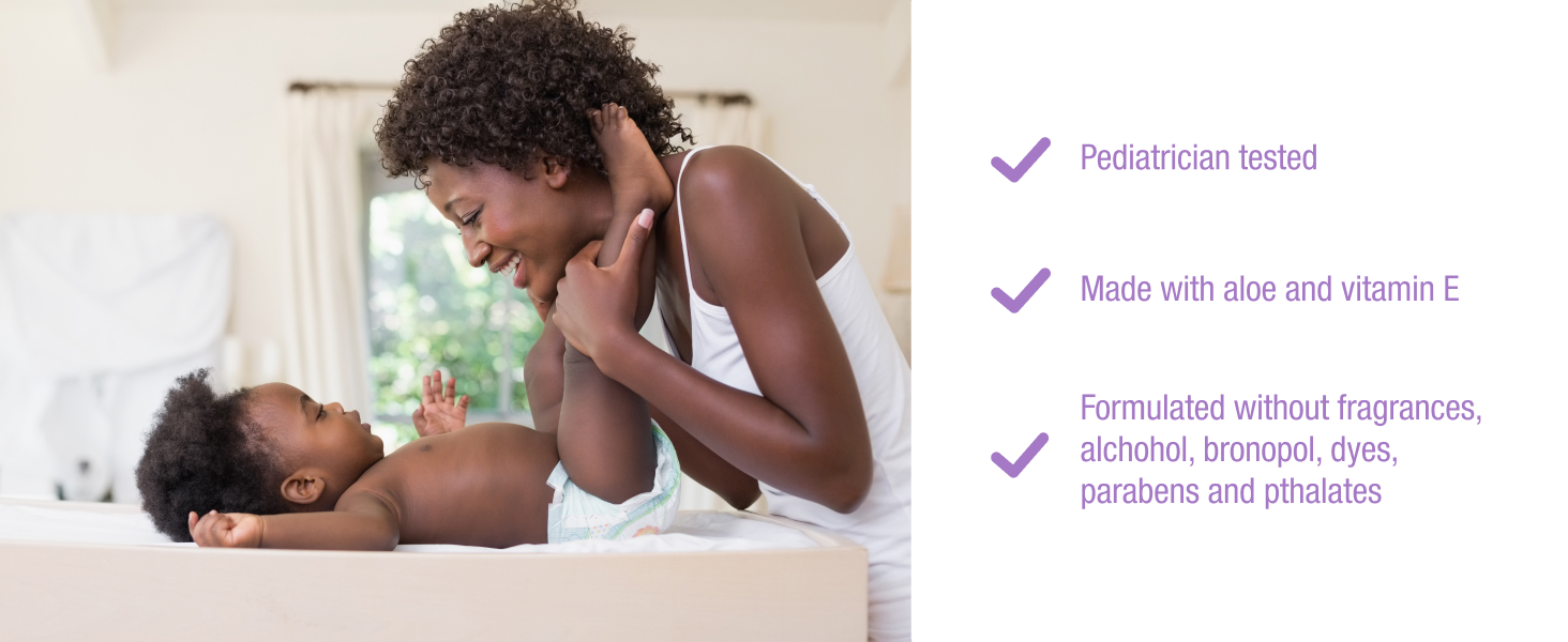 elements baby wipes made with 100% purified water free of unwanted chemicals
