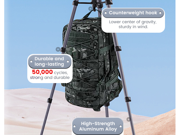 tripod character, 74 inch, aluminium alloy