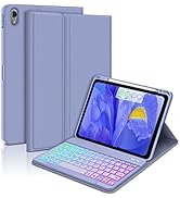GOOJODOQ for iPad Air 5th (2022) 10.9” 7 Colors Backlit Keyboard Case-Detachable Keyboard Case fo...