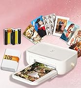 HPRT CP4100 4x6 Photo Printer with 108 Sheets &amp; 2 Ribbons, Full-Color Thermal Dye Sublimation Wi-...