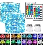 TenSteed Color Changing Fairy String Lights with Remote, 60 LED 19.68ft Waterproof Decor for Bedr...