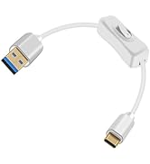YINGAYOU USB C Cable with Switch 5Gbps Type C Charging Cable with Switch Gold Plated Plug Support...