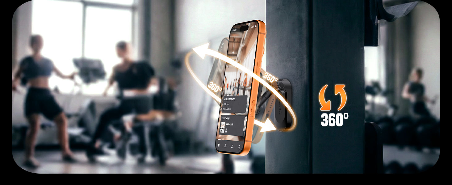 360° Rotation: Fully adjustable viewing angles. Switch between portrait and landscape easily.