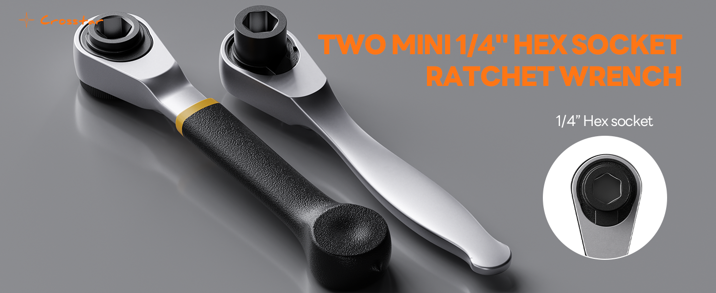 Crosstar 5-Piece Mini Ratchet Wrench Set