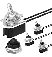 RVBOATPAT 4PCS Waterproof Toggle Switch 12V, Spst 2 Pin On Off Heavy Duty Toggle Switch DC 12V 10...