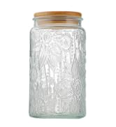 ANSQU Vintage Glass Storage Jar, 34 FL OZ Glass Food Storage Containers with Bamboo Lid, Airtight...