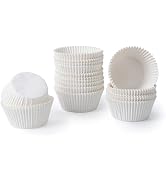 Cupcake Liners Standard/Mini/Jumbo White Baking Cups 300/500/1000-Count No Smell,Food&amp;Grade,Greas...