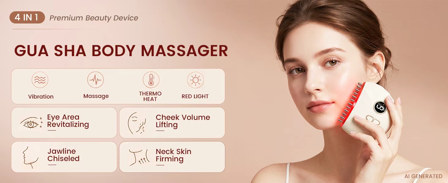 red light therapy,red light therapy for face,double chin reducer,neck massager,guasha tool for face