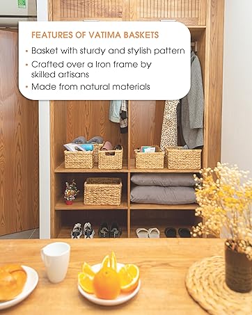 rectangle woven baskets for storage