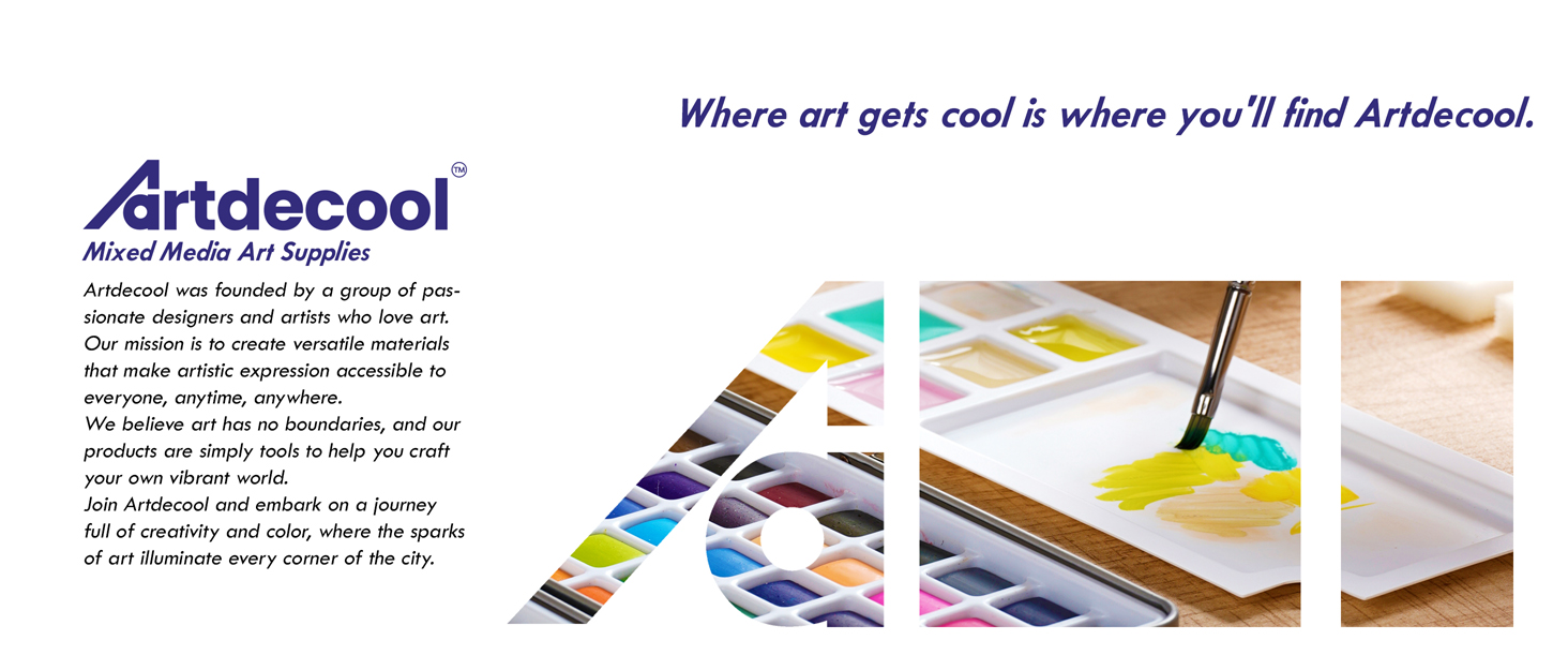 artdecool watercolor paint set
