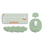Lauspuck Keyboard Wrist Rest and Mouse Pad with Wrist Support Set, Ergonomic Leaf Shape Mouse Pad...