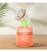Cute Flower Mini Humidifier, 260ml Sunflower Desktop Humidifiers for Bedroom, Portable Small Cool...