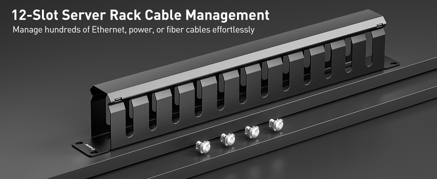 1u 12-slot rack cable management
