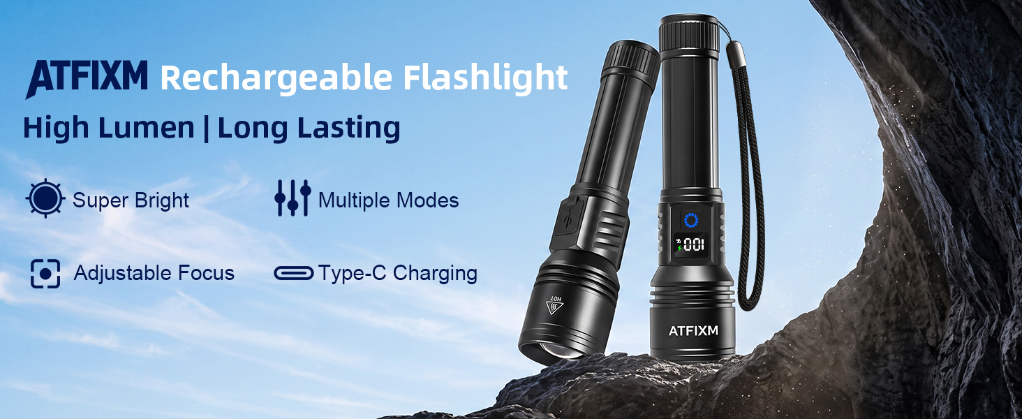 Rechargeable Flashlights High Lumens-1