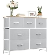 Accver Dresser with 7 Drawers for Bedroom, Fabric Clothes Cabinet for Closet, Anti-Tip Storage Dr...