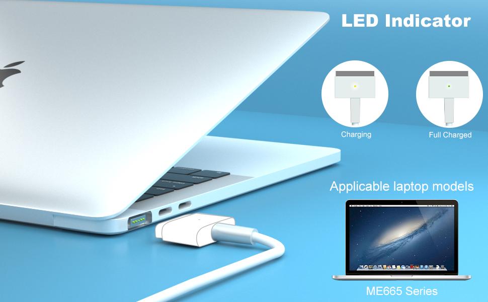 85W T-Tip Power Adapter, Compatible with 13&amp;#34;/15&amp;#34;