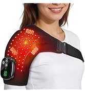 Cordless Shoulder Heating Pad with Massage, Heated Shoulder Wrap Massager for Pain Relief Deep Ti...