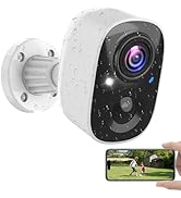 Security Cameras Wireless Outdoor Indoor, 2K Battery Powered WiFi Camera for Home Security, AI Mo...