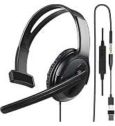 One Ear Gaming Headset with Mic (3.5mm) - Lightweight Single Ear Headset for PS5, PS4, Xbox, Swit...