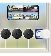 4MP/2K Window Security Camera 4Packs, No Drill 5G&amp;2.4G WiFi Indoor Cameras for Home Security Moni...