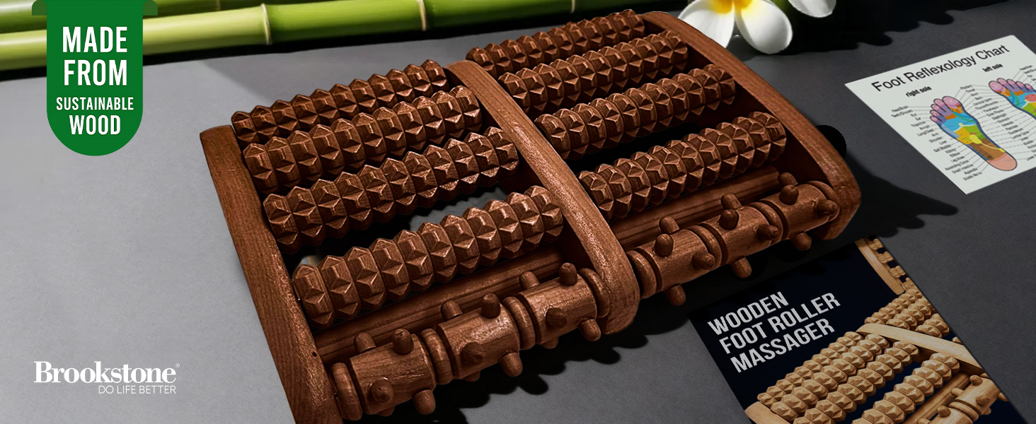 gifts for women under foot roller massager relaxing gifts for women Walnut foot roller massager