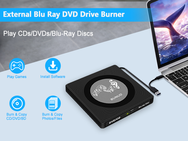 external blu ray drive dvd/bd player read/write portable blu-ray drive dvd burner 3D blu ray