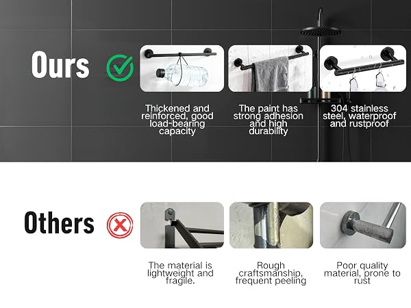 The bathroom towel holder has excellent load-bearing capacity