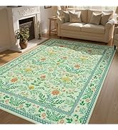 Joydeco 8 x 10 Large Sage Green Area Rugs for Living Room Nursery, Boho Washable Kids Bedroom Rug...