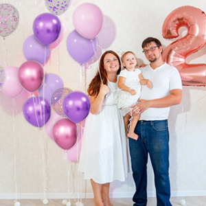 balloons purple balloons pink