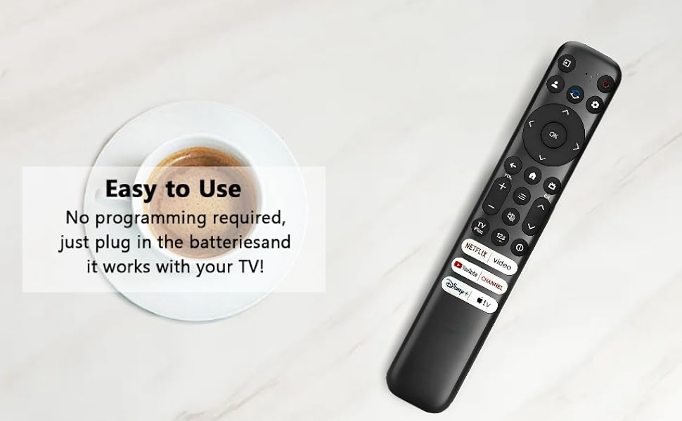 Replacement Remote Control for TCL-Google-Smart TV