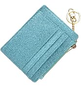 woogwin Womens Slim RFID Credit Card Holder Mini Front Pocket Wallet Coin Purse Keychain