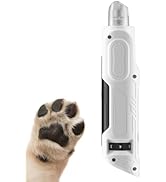 PAPIFFEED Dog Nail Grinder, Quiet 6-Speed Electric Nail Trimmer with Dual LED Light, Rechargeable...