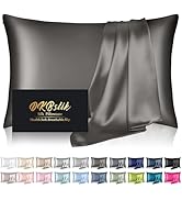 Silk Pillowcase for Hair and Skin, Mulberry Silk Pillow Cases Standard Size, Anti Acne Cooling Sl...