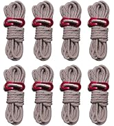 Smithok 8 Pack High-Reflective Guy Lines 4mm Tent Cords High-Strength Lightweight Camp Ropes with...