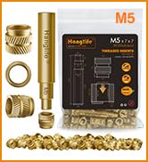 HANGLIFE M5 Heat-Set Threaded Inserts with Insert Tip, Heat Set Insert for 3D Printing Components...