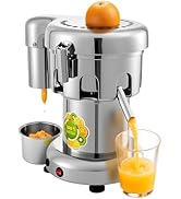 Commercial Centrifugal Juicer, 370W, 110V, 2800RPM, Aluminum &amp; Stainless Steel, 75% Juice Yield, ...